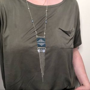 Beautiful Long Silver Necklace